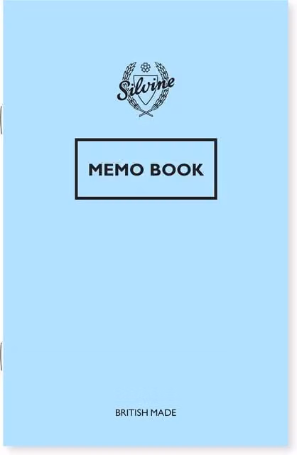 Silvine A6 Pastel Memo Notebook in Multicolour and Blue Softcover