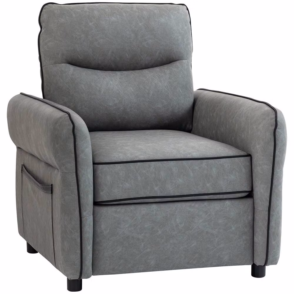Wyld Haus Pamazi Grey Faux Leather Accent Armchair – 2