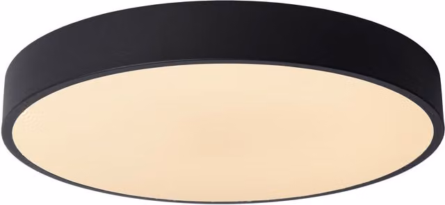 Lucide UNAR Dimmable LED Flush Ceiling Light, Black, Diameter: 39.5 cm – 3