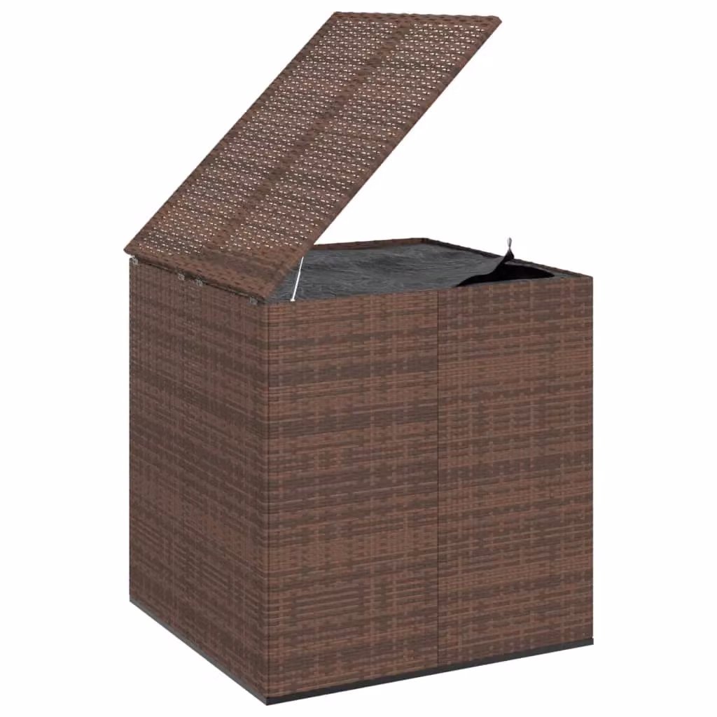 Berkfield Home Brown PE Rattan Garden Cushion Box W: 100 cm, D: 97.5 cm, H: 104 cm – 2