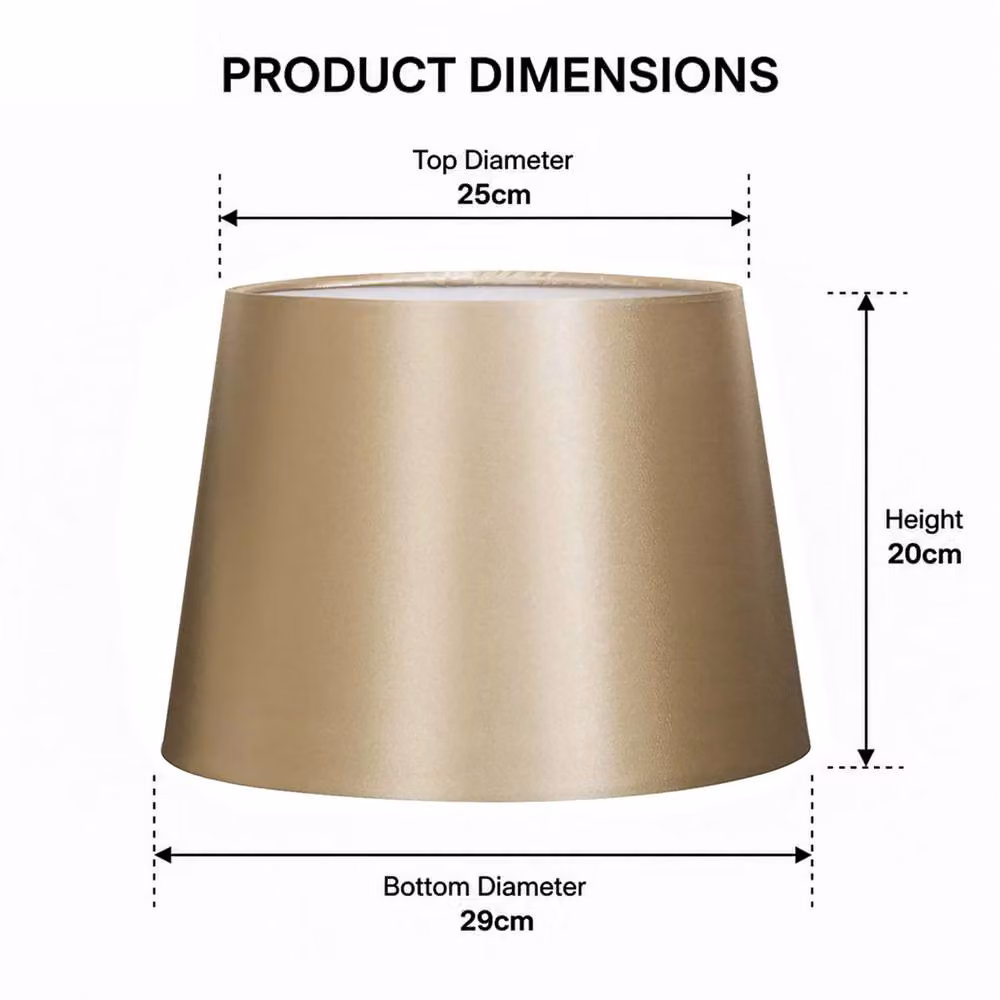 Voltico Classic Satin Table Lamp Shade in Gold/Brass – 3