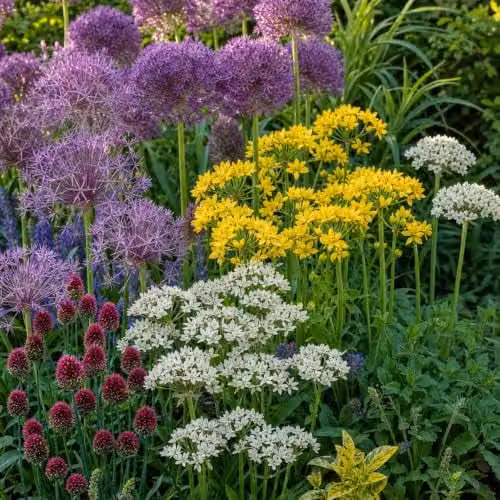 YouGarden Mixed Allium Bulb Collection, 100 Bulbs in Purple, Blue and White Varieties