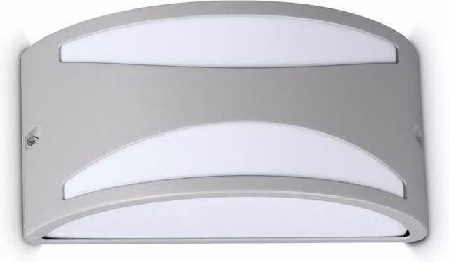 Netlighting Rex Outdoor Flush Wall Lamp in Grey with 1x E27 Socket and IP44 Rating