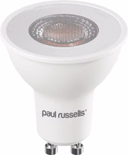 Paul Russells 5W GU10 LED Cool White Bulb, 6000K, White