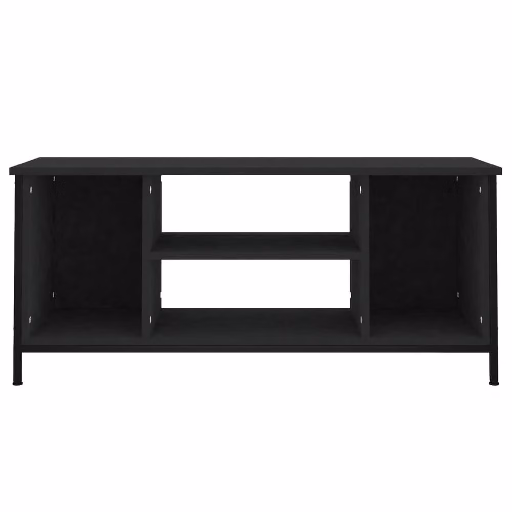 Berkfield Home Modern Black TV Cabinet in Engineered Wood W/D/H: 102 x 35 x 45 cm – 4