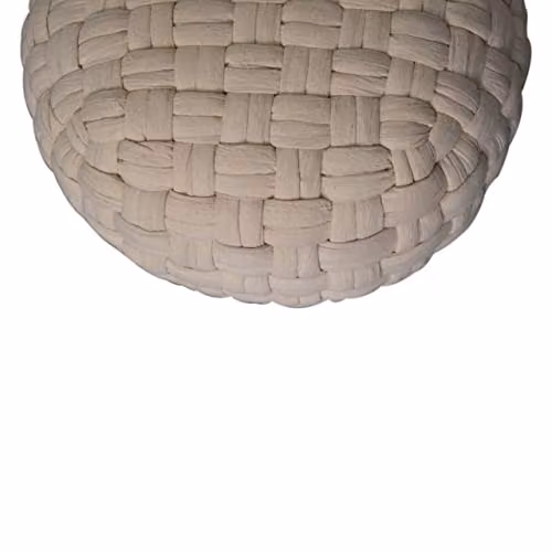Artisan Furniture White Cotton Tube Pouffe, H 48.0 cm x W 36.0 cm x D 36.0 cm – 4