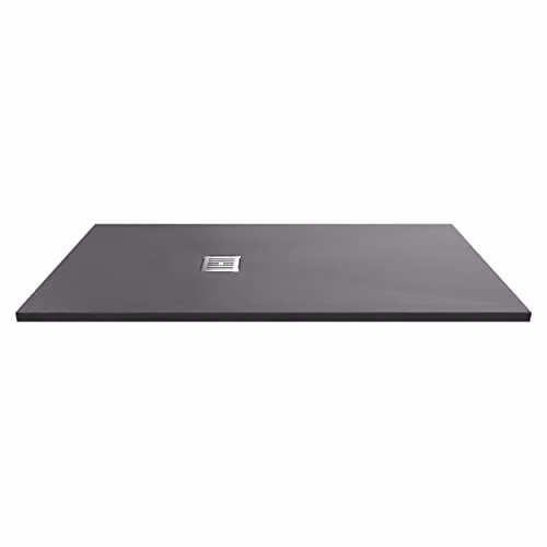nuie NLT71053 Modern Slimline Rectangular Shower Tray, Slate Grey, W: 1600 mm, D: 800 mm