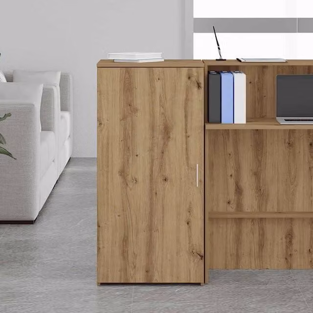 Berkfield Home Artisan Oak Storage Cabinet in Brown, W/D/H: 50 x 45 x 103.5 cm – 1