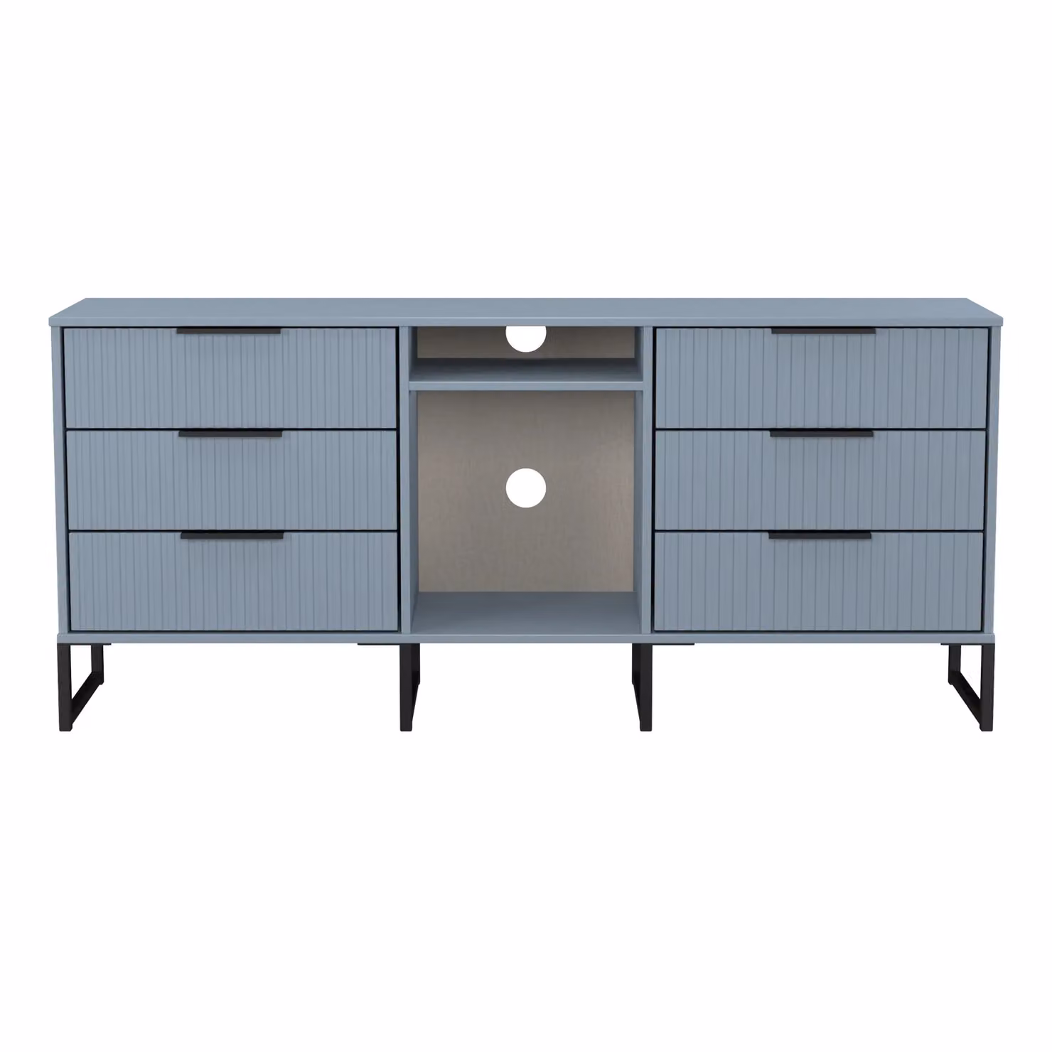 Ready Assembled 2 U Menai 6 Drawer Sideboard in Light Blue – 2