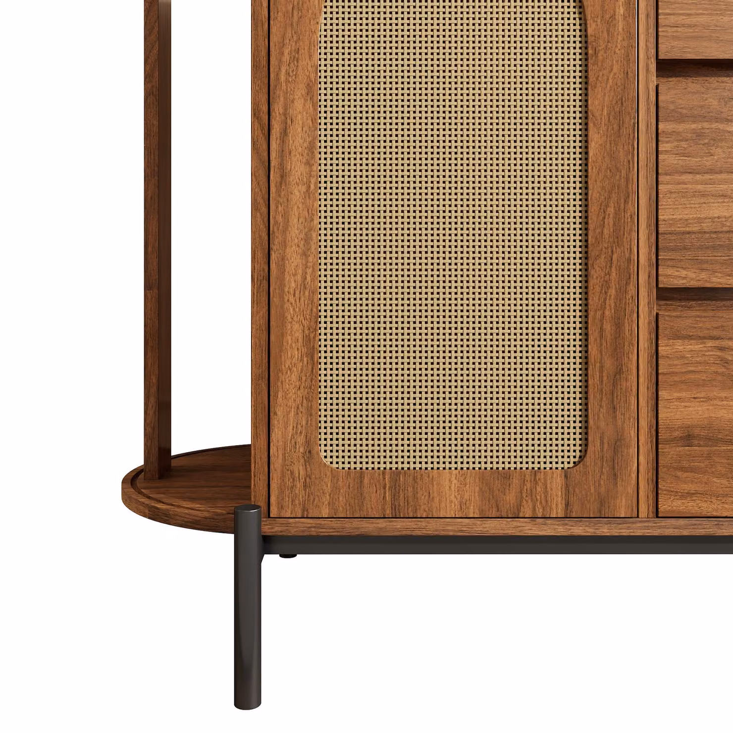 Aosom UK Scandinavian Style Sideboard with 3 Drawers and Adjustable Shelves in Brown and Black, W/D/H: 140 x 38 x 77.5 cm – 5