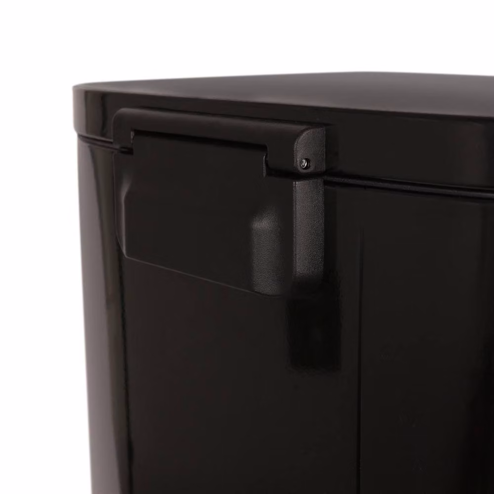 Harbour Housewares Square Stainless Steel Kitchen Pedal Bin with Soft Close and Removable Inner Bucket in Black – 3
