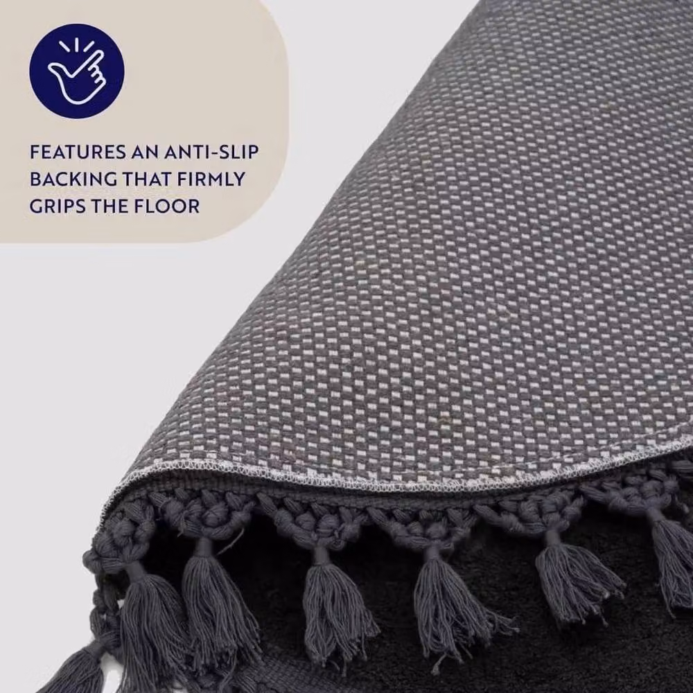KORVIXA Washable Square Area Rug in Black, W/D: 100 x 100 cm – 5
