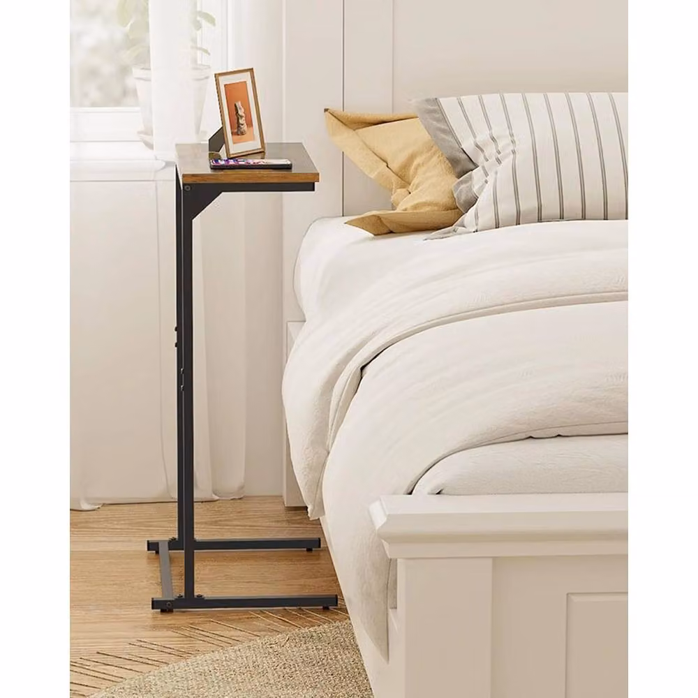 FORGEVIO C Shaped Side Table in Brown – 2