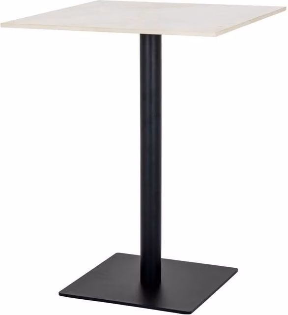 KDMD Romanby Stone Square Dining Table with Matt Stone Effect Composite Top and Central Column
