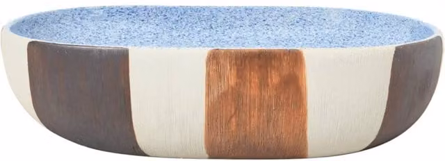 Berkfield Home Multicolour Oval Ceramic Countertop Basin W: 59 cm, D: 40 cm, H: 14 cm – 1