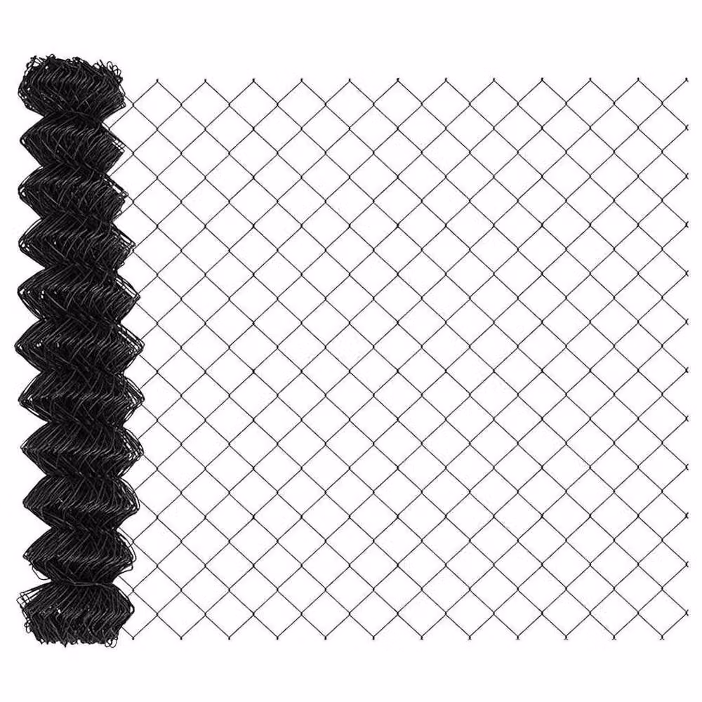 Berkfield Home Grey PVC Coated Galvanised Steel Round Chain Link Fence, H: 140 cm x W: 10 m – 2