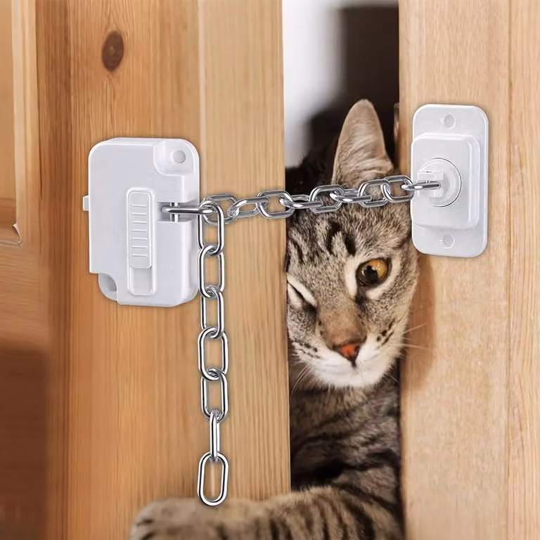 FLAVORA 5 Adjustable Self Adhesive Window Lock Safety Restrictor, White, W: 52 cm, H: 1000 cm