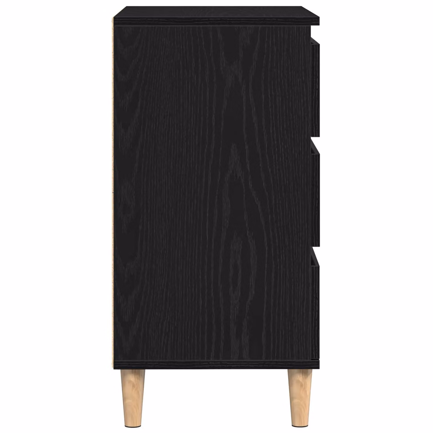 Berkfield Home Modern Black Oak Sideboard in Engineered Wood W/D/H: 60 x 35 x 70 cm – 3