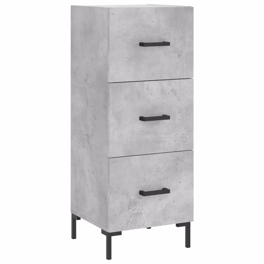 Berkfield Home Modern Sideboard in Concrete Grey, W/D/H: 34.5 x 34.0 x 90.0 cm – 2