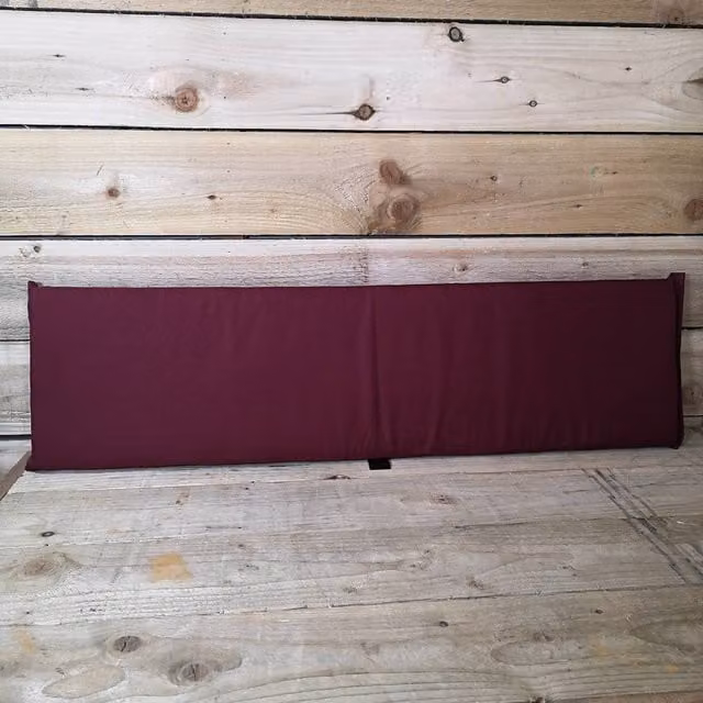 Samuel Alexander Charles Taylor 3 Seater Wooden Bench Back Cushion in Burgundy – 1
