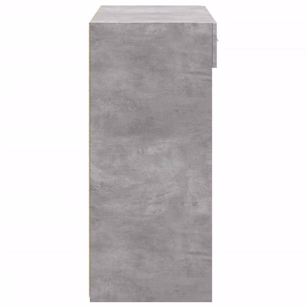 Berkfield Home Sideboard in Concrete Grey, MDF, W/D/H: 80 x 42.5 x 93 cm – 3