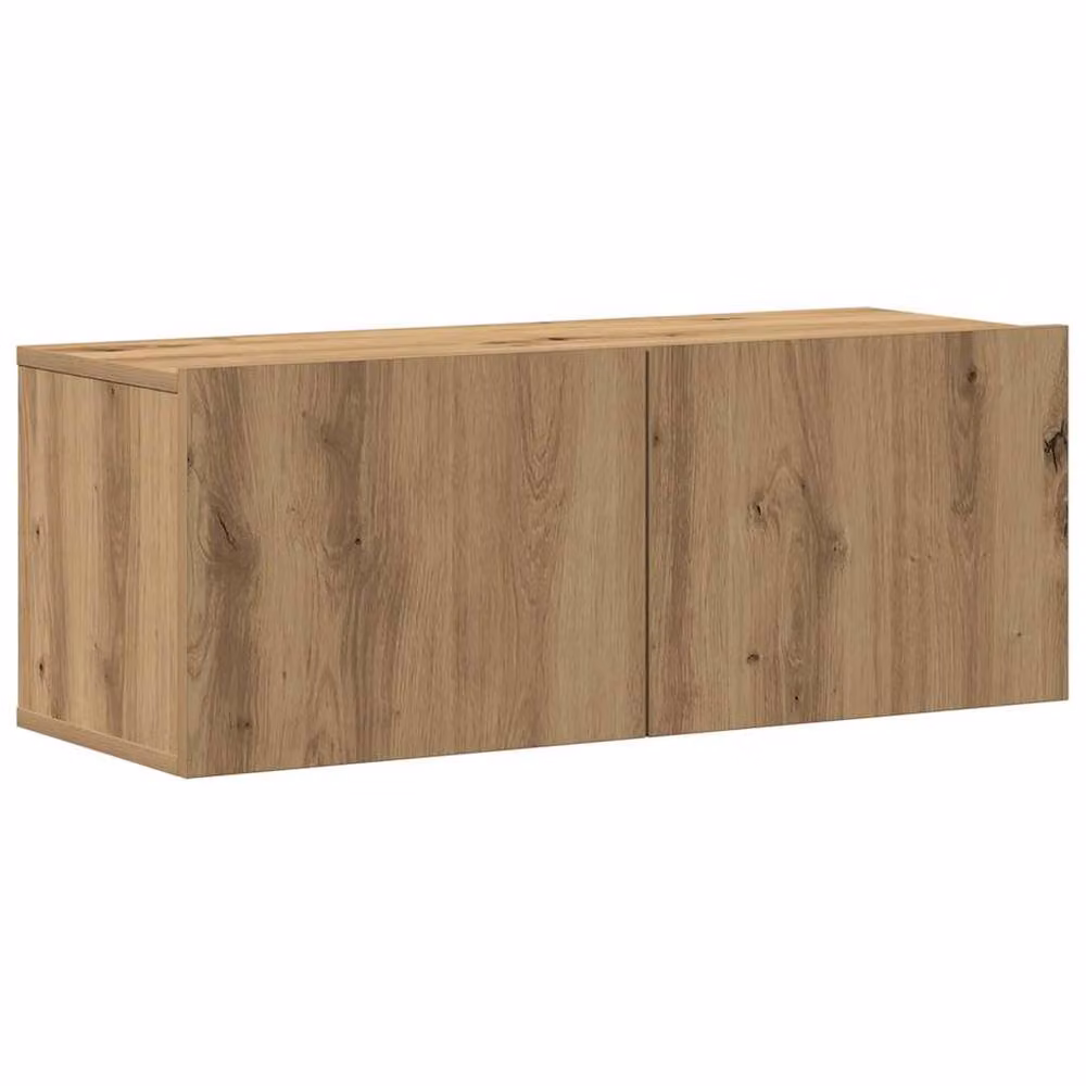 Berkfield Home Artisan Oak Wall Mounted TV Cabinets, 8 Piece Set in Brown – 3