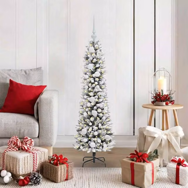 Berkfield Home Artificial Christmas Tree with 150 LEDs in Green, White and Black, Height: 120 cm