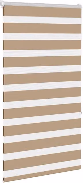 Berkfield Home Elegant Zebra Blind in Sand Brown, W: 80 cm, H: 150 cm