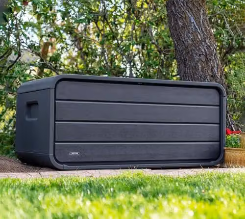 LIFETIME Dark Grey Plastic Garden Cushion and Storage Box, W/D/H: 147 x 72 x 65 cm – 3
