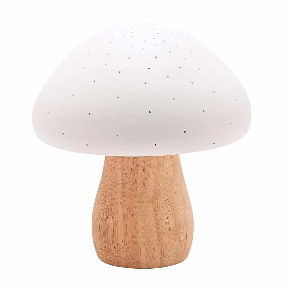 Dragodirect Retro Mushroom Table Lamp in Brown Wood – 2