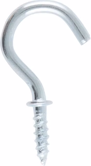 Hiatt Galvanised Zinc Shouldered Screw Cup Hooks, 19 mm