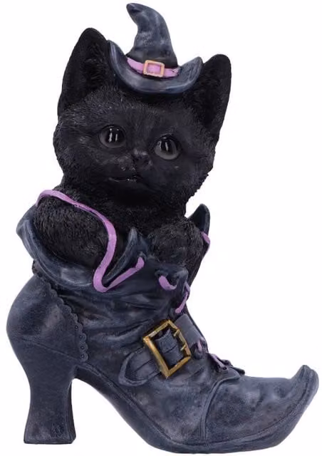 Nemesis Now Mischievous Familiar Cat Figurine, Black, Height: 18.5 cm