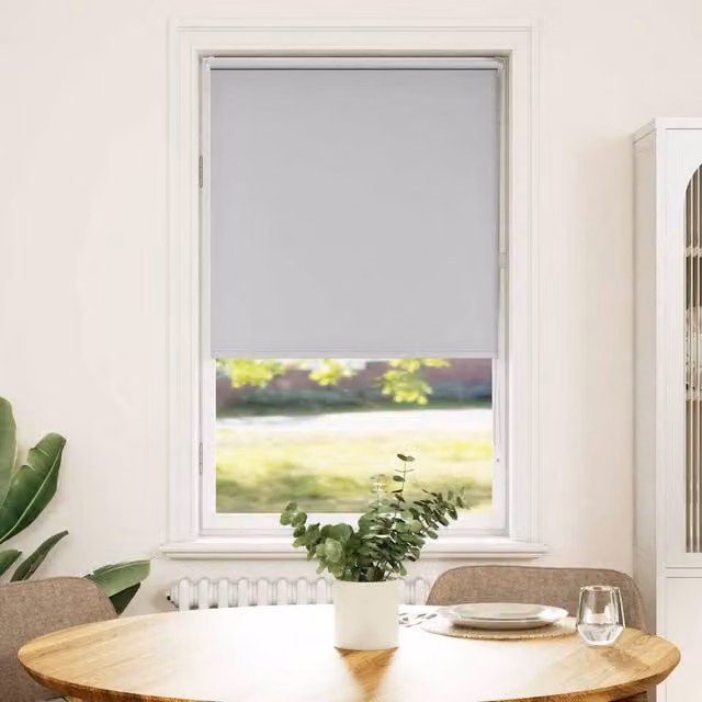 Berkfield Home Marine Blackout Roller Blind, Grey Polyester, W: 135 cm, H: 230 cm
