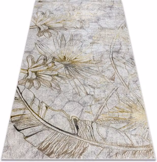 RugsX Bliss Floral Rug in Yellow, W/D: 160 x 220 cm