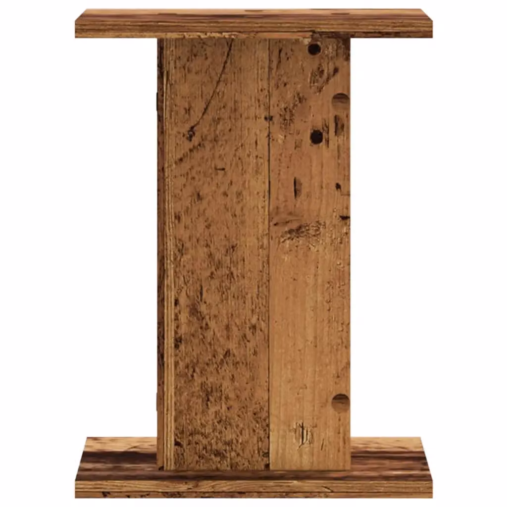 Berkfield Home Set of 2 Rustic Brown Engineered Wood Plant Stands, W/D/H: 30 x 30 x 40 cm – 4
