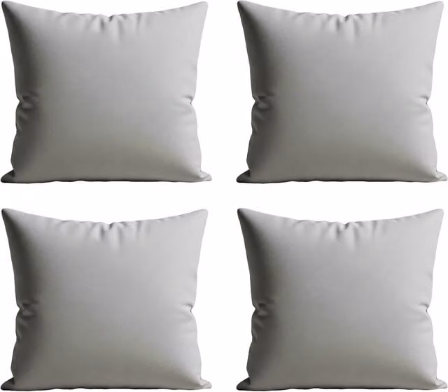 Home Sweet Home UK Waterproof Outdoor Garden Square Cushion Set, Pack of 4, Grey, W/D/H: 45 x 45 x 45 cm
