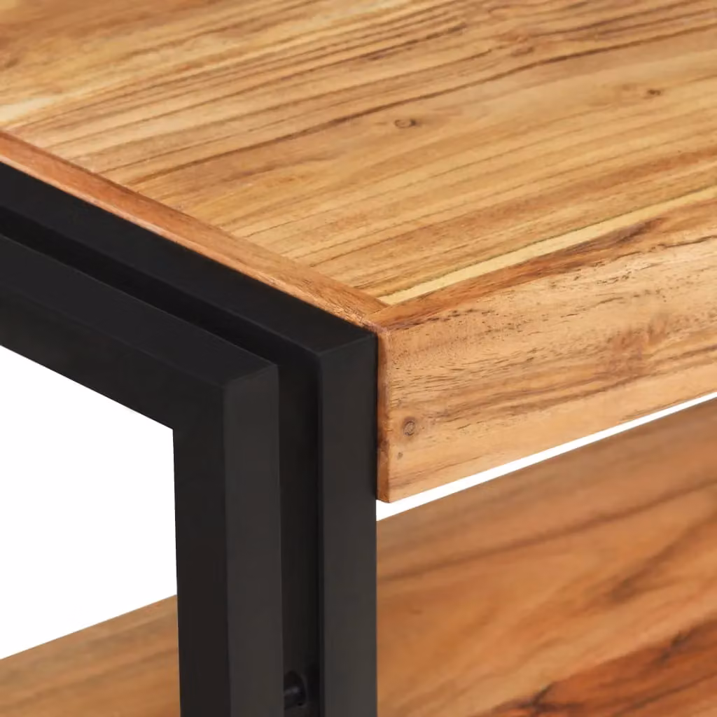 Berkfield Home Industrial Console Table in Brown Solid Acacia Wood, W/D/H: 90 x 30 x 75 cm – 3