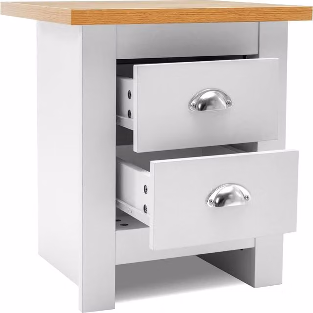 Kosy Koala Modern Freestanding Wood and Metal Bedroom Storage Cabinet in White and Brown