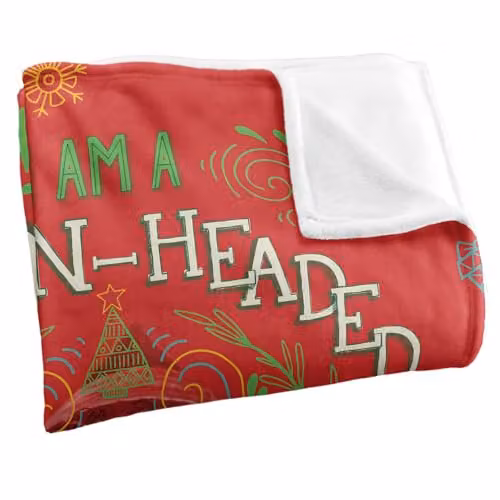 Warner Bros. Elf Ninny Muggins Super Soft Cotton Fleece Throw Blanket, Red Multicolour, W/D/H: 91 x 147 cm – 3