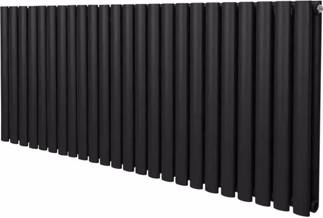 Monstershop Oval Column Radiator in Black, H 144 cm x W 60 cm – 1