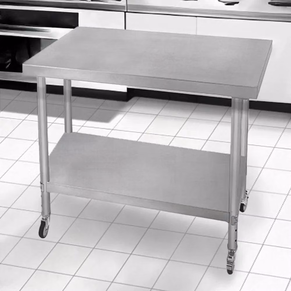Kukoo Stainless Steel Work Table in Silver, W/D/H: 90 x 76 x 86 cm – 2