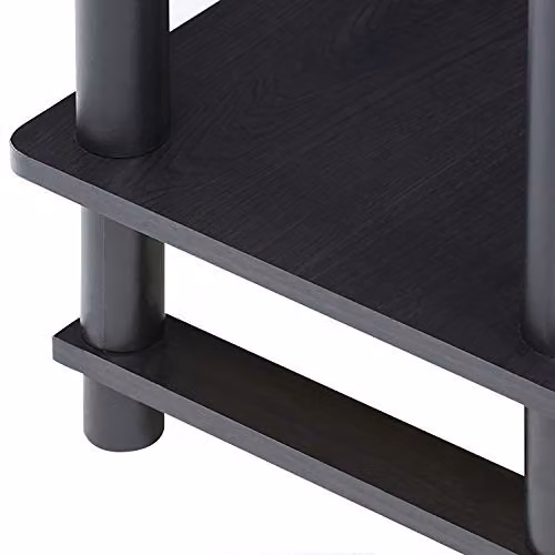 Furinno TURN-N-TUBE 3-Tier Side Table with Storage Bin in Espresso, H: 70.4 cm x W: 40.1 cm x D: 30.0 cm – 4