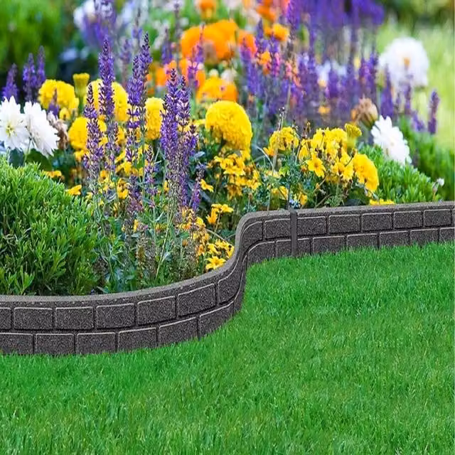 Garden Gear Ultra-Curve EZ Border Edging Small Brick, Grey, 2 Pack