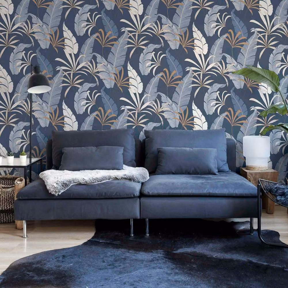 Arthouse Selago Blue Botanical Floral Modern Wallpaper Roll – 3