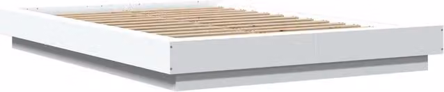 Berkfield Home Modern Bed Frame in White, W/D/H: 140 x 190 cm – 1