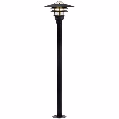 Nordlux Lønstrup Black Metal Outdoor Post Lantern for Garden and Terrace, E27, IP44, Mains Powered – 1