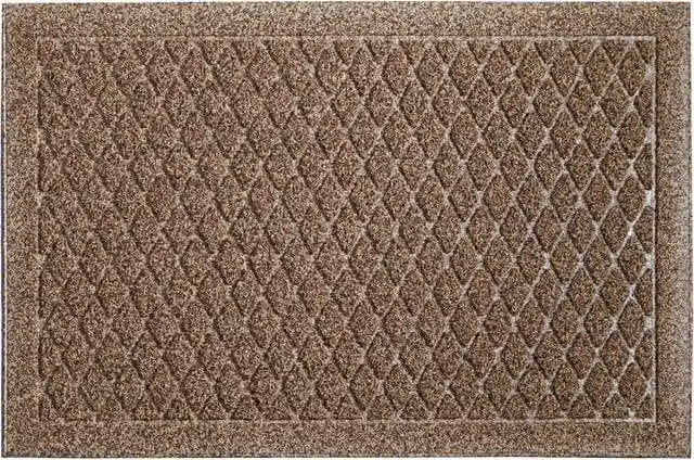 JVL Dirt Defender Diamond Scraper Doormat, Beige, W: 40 cm, D: 60 cm – 1