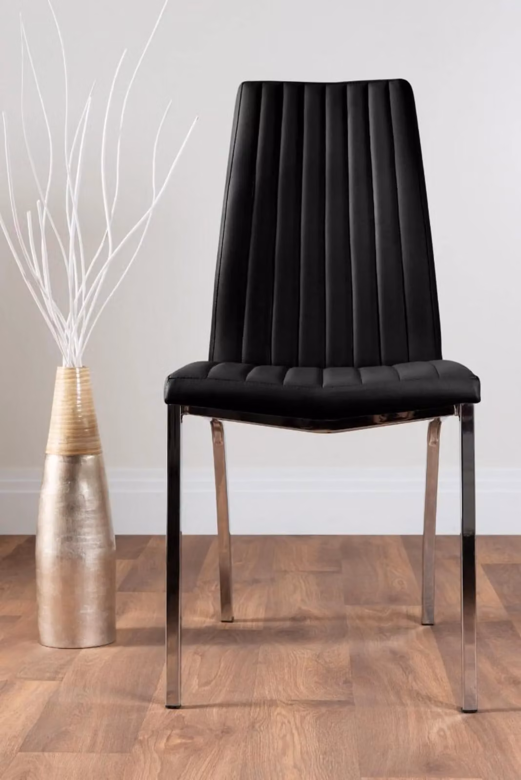 FurnitureboxUK Carson White Marble Effect Dining Table and 4 Isco Black Faux Leather Chairs – 4