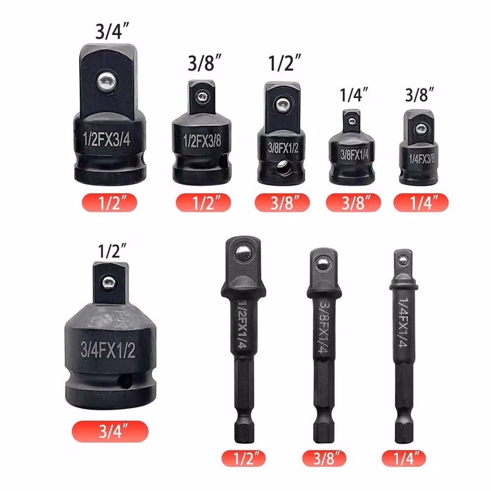 Havendro 9 Piece Impact Socket Adapter Set in Black – 2
