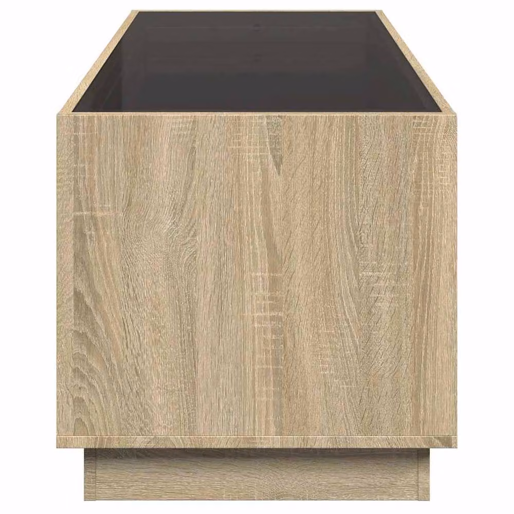 Berkfield Home Infinity LED Coffee Table in Sonoma Oak, Light Brown, W/D/H: 90 x 50 x 50 cm – 3